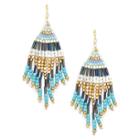 Sole Society Sole Society Tigerlily Beaded Earrings - Blue Combo-one Size