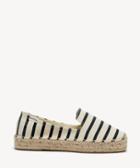 Soludos Soludos Classic Stripe Smoking Slippers Natural/black Size 6 Canvas From Sole Society