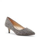 Sole Society Sole Society Leia Kitten Heel Pump - White Black-6.5