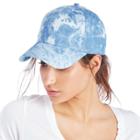 Sole Society Sole Society Printed Baseball Cap - Blue Tie Dye-one Size