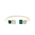 Sole Society Sole Society Dainty Stone Cuff - Emerald Combo-one Size