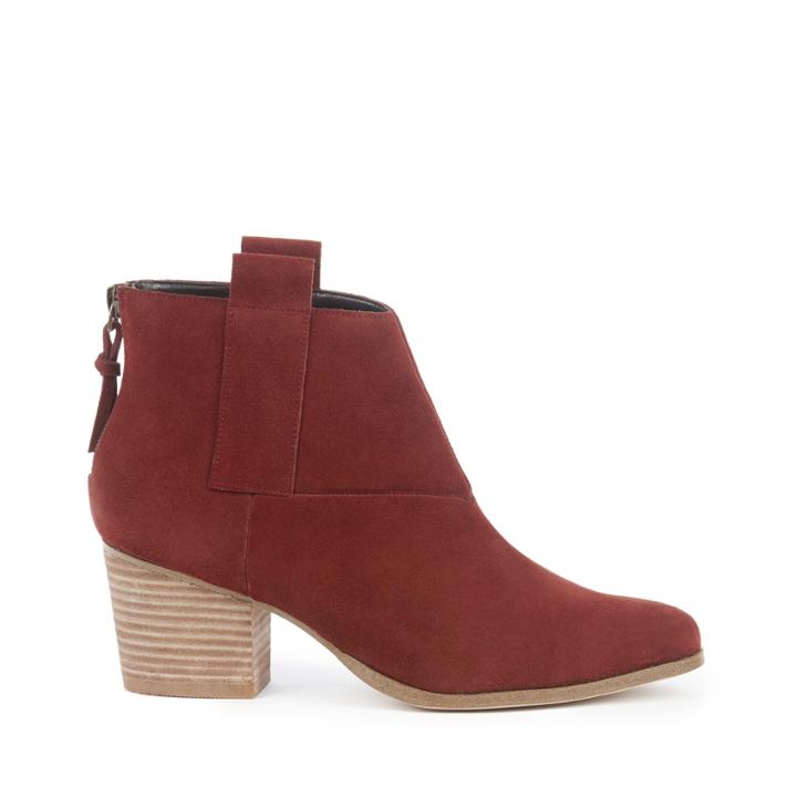 Sole Society Sole Society Oskar Pull Tab Bootie - Marsala-5