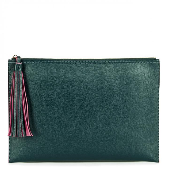 Sole Society Sole Society Jennings Tassel Pouch - Hunter Green Pink-one Size