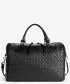Sole Society Sole Society Alanzo Vegan Woven Weekender Bag Black Leather