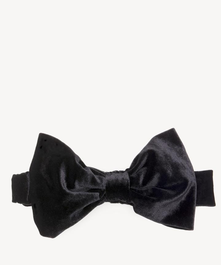 Sole Society Women's Velvet Bow Headband Black One Size Polyester From Sole Society