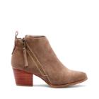Sole Society Sole Society Mira Asymmetrical Zip Bootie - Taupe