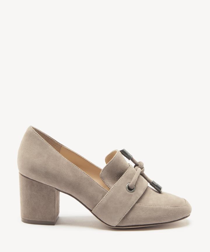 Sole Society Women's Matador Block Heels Loafers Mushroom Size 5 Suede From Sole Society
