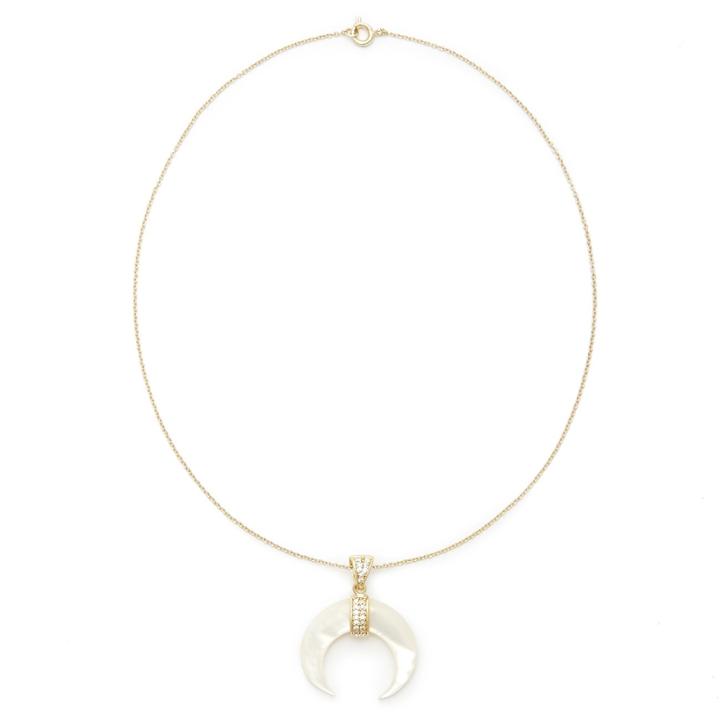 Sole Society Sole Society Horn Pendant Necklace - Cream