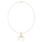Sole Society Sole Society Horn Pendant Necklace - Cream