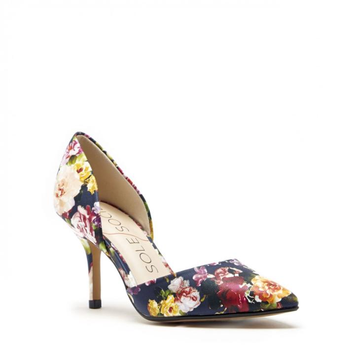 Sole Society Sole Society Chels Dorsay High Heel Pump - Floral-5