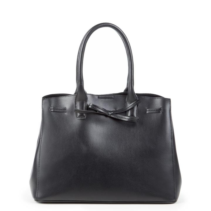 Sole Society Sole Society Layton Vegan Satchel W/ Bow Tie - Black