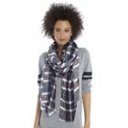 Sole Society Sole Society Mixed Stripe Scarf - Navy Red-one Size
