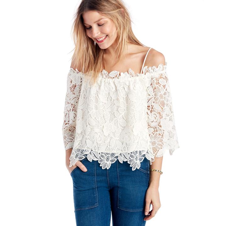 Astr Astr Amalie Top - Ivory-x-small