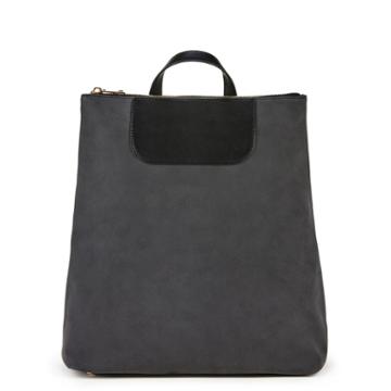 Sole Society Sole Society Casanova Mixed Material Backpack - Black