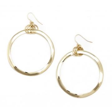 Solesociety Oversized Thin Hoops  - Gold
