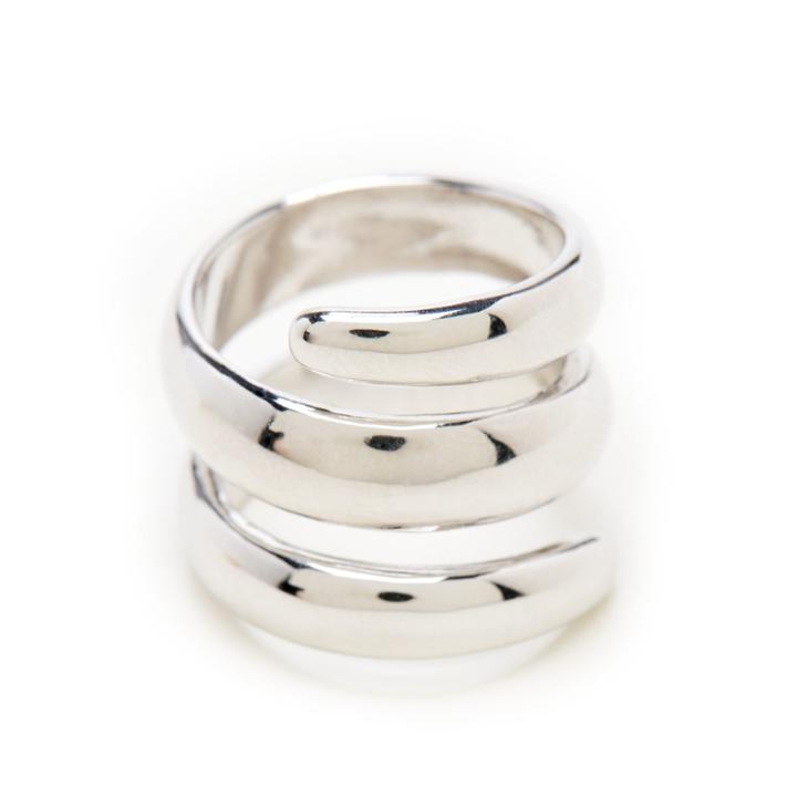 Sole Society Sole Society Plated Wrap Around Ring - Silver-one Size