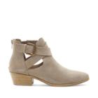 Sole Society Sole Society Evie Cut-out Suede Bootie - Fennel