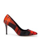 Sole Society Sole Society Vera Pointed Toe Pump - Red Black Plaid