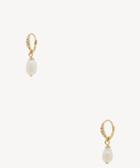Sole Society Women's Frontal Hoops 14k Vintage Gold/ivory Pearl One Size From Sole Society