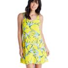 1. State 1. State Wide Strap V Neck Shift Dress - Yellow Star-xs