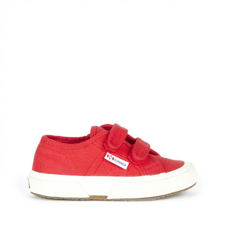 Superga Superga 2750 Jvel Classic Velcro Sneaker - Red-10.5t