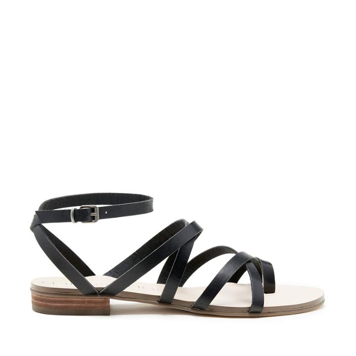 Sole Society Sole Society Koko Strappy Flat Sandal - Black