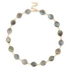 Karen London Karen London 24k Gold Plated Stone Choker - Labradorite