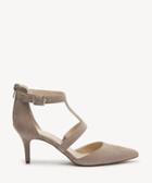 Sole Society Women's Edelyn T Strap Pumps Fall Taupe Size 5 Suede From Sole Society