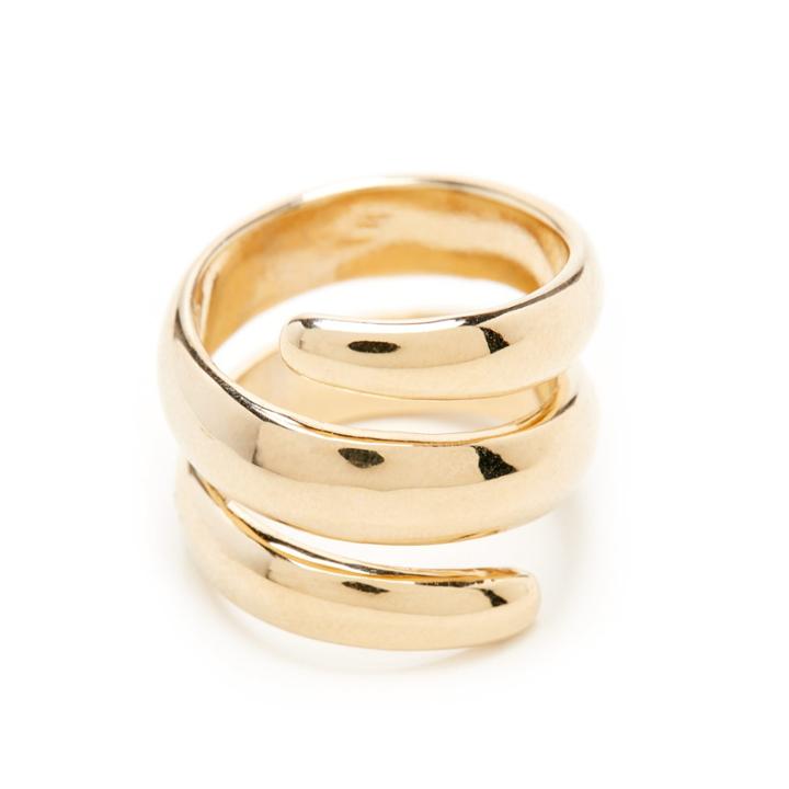 Sole Society Sole Society Plated Wrap Around Ring - Gold-one Size