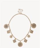 Sole Society Sole Society Coin Charm Necklace Antique Gold One Size Os