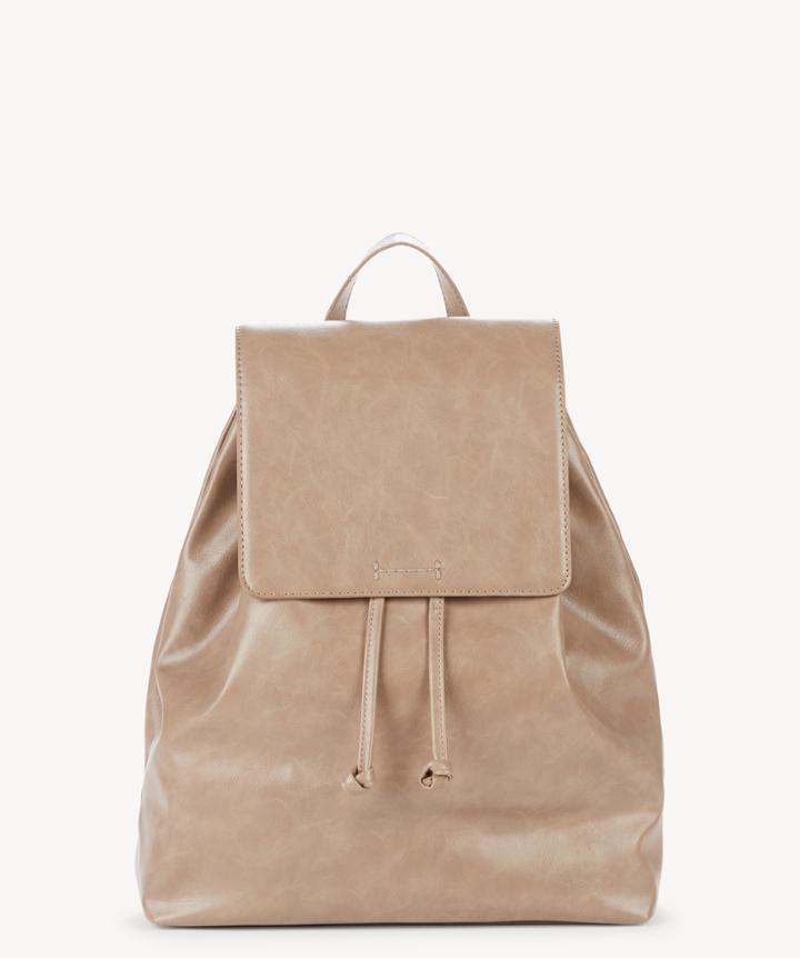 Sole Society Sole Society Carly Vegan Slouchy Backpack Taupe Leather Size Os