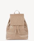 Sole Society Sole Society Carly Vegan Slouchy Backpack Taupe Leather Size Os