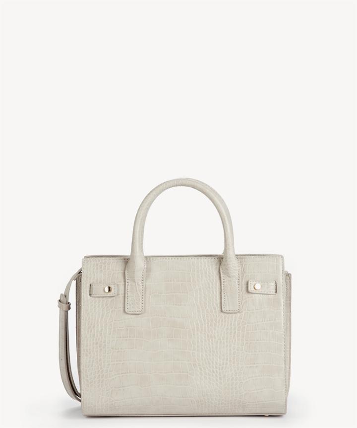 Sole Society Sole Society Estella Medium Satchel Exotic Vegan Bag Bone Leather
