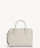 Sole Society Sole Society Estella Medium Satchel Exotic Vegan Bag Bone Leather