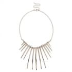 Sole Society Sole Society Spiked Statement Necklace - Silver-one Size