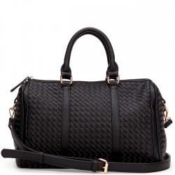 Solesociety Sole Society Anyta Woven Satchel - Black-one Size