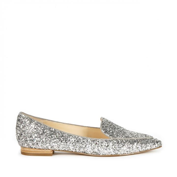 Sole Society Sole Society Cammila Pointed Toe Smoking Slipper - Silver-5