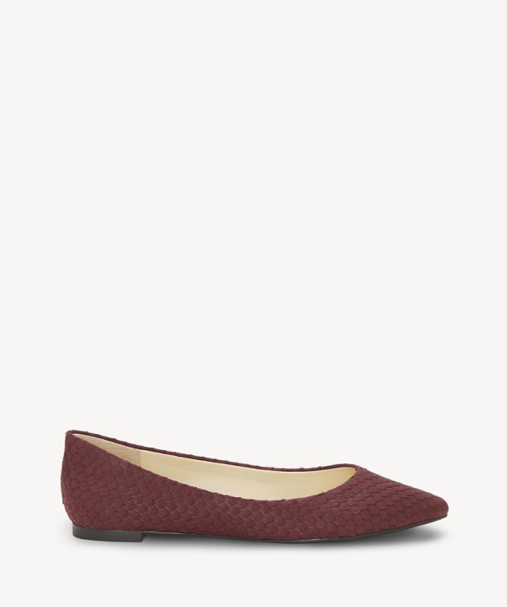 Jessica Simpson Jessica Simpson Women's Zeplin Pointed Toe Flats Wine Time Size 5 Leather From Sole Society