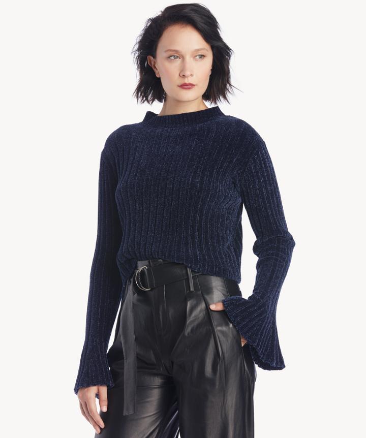 Lost + Wander Lost + Wander Women's Liberty Sweater Top Navy Size Xs/s From Sole Society