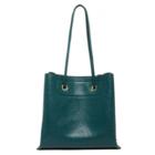 Sole Society Sole Society Jocinda Boxy Tote With Metal Detail - Teal-one Size