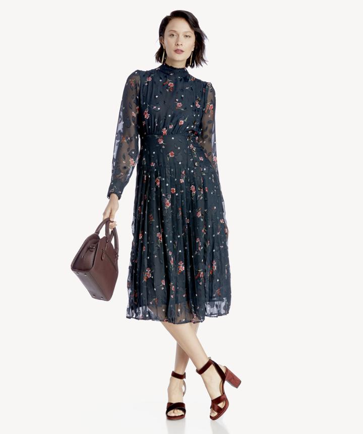 Astr Astr Women's Spencer Dress In Color: Navy Floral Dot Size Xs From Sole Society