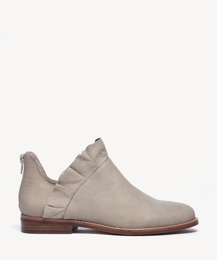 Sole Society Women's Brinya Ruffle Bootie Earl Grey Size 5 Leather From Sole Society