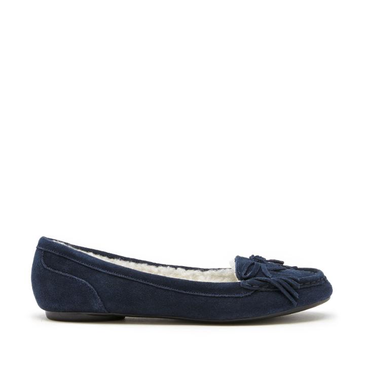 Sole Society Sole Society Pari Suede Moccasin - Navy