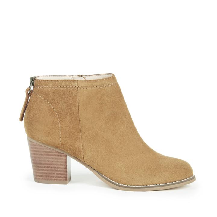 Sole Society Sole Society Eloise Mid Heel Bootie - Cognac