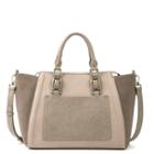 Sole Society Women's Jensen Winged Colorblock Tote Taupe Combo Faux Leather From Sole Society