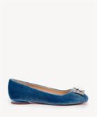 Sole Society Sole Society Pamella Embellished Flats Glacier Blue Size 7.5 Haircalf