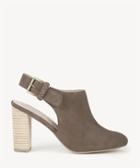 Sole Society Sole Society Apollo Backless Bootie Dark Taupe Size 5 Suede