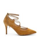 Sole Society Sole Society Madeline Lace-up Pump - Chestnut