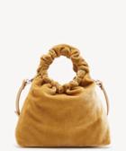 Sole Society Women's Tyll Mini Crossbody Bag Ruched Velvet Marigold Velvet Vegan Leather From Sole Society
