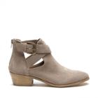 Sole Society Sole Society Evie Cutout Suede Bootie - Taupe-8.5